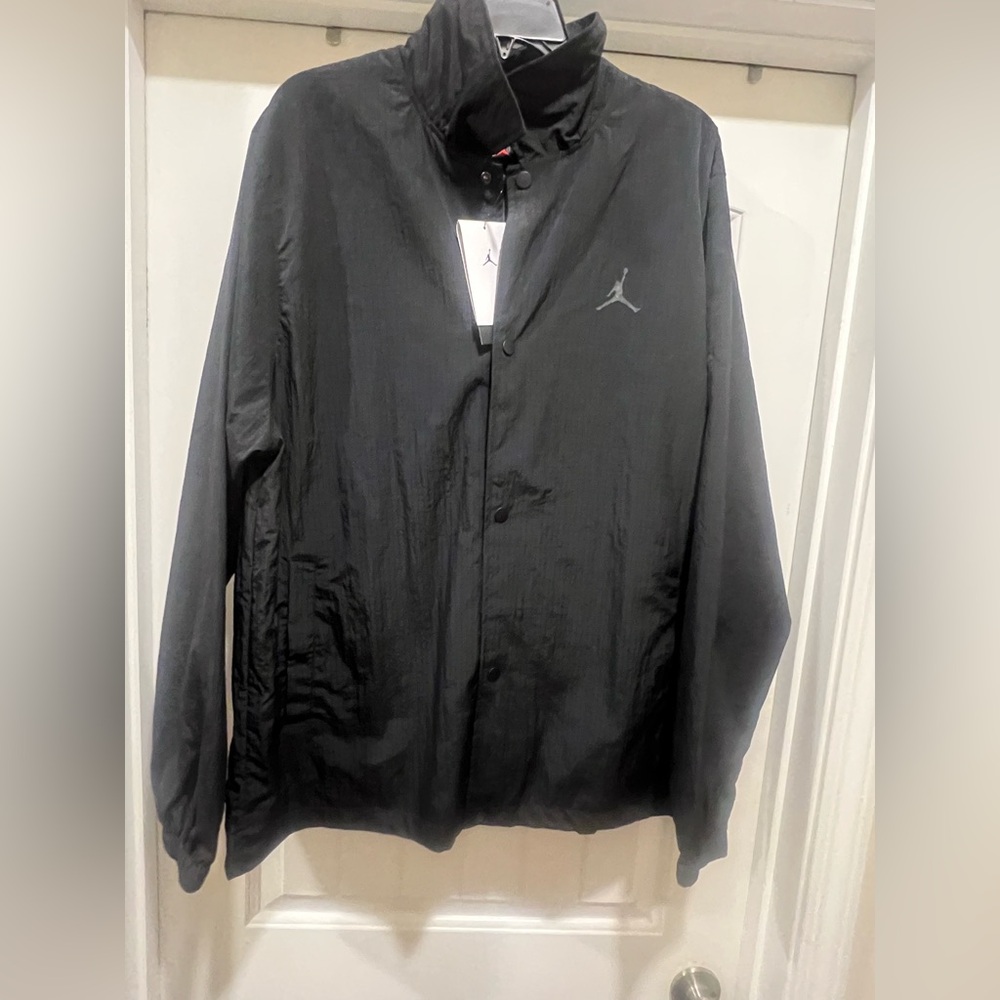 Jordan Brand Coaches Jacket FN4541-010 Black Mens Large Jumpman NWT - Picture 7 of 12